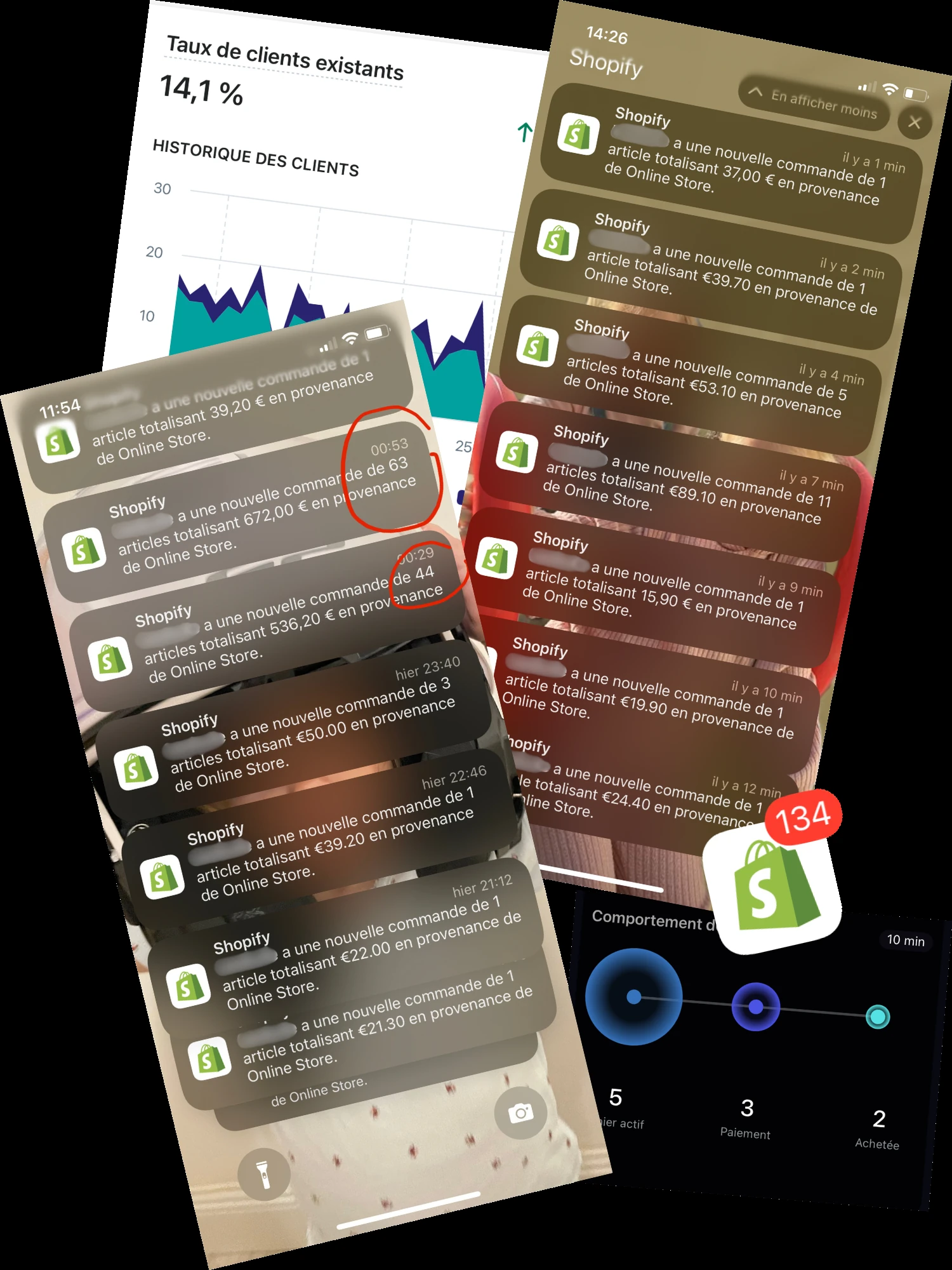 Notifications de commandes en temps réel