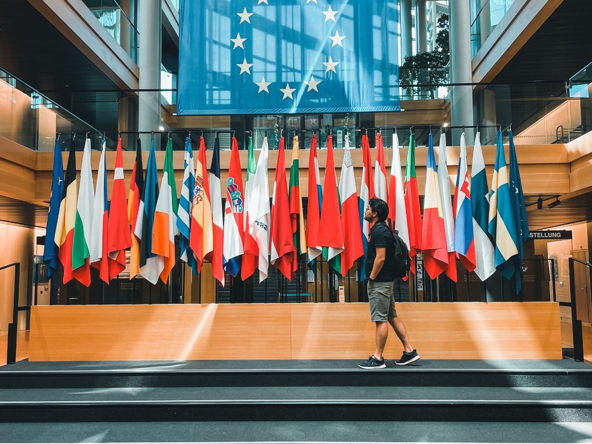 L’intérieur de l’hémicycle du Parlement européen